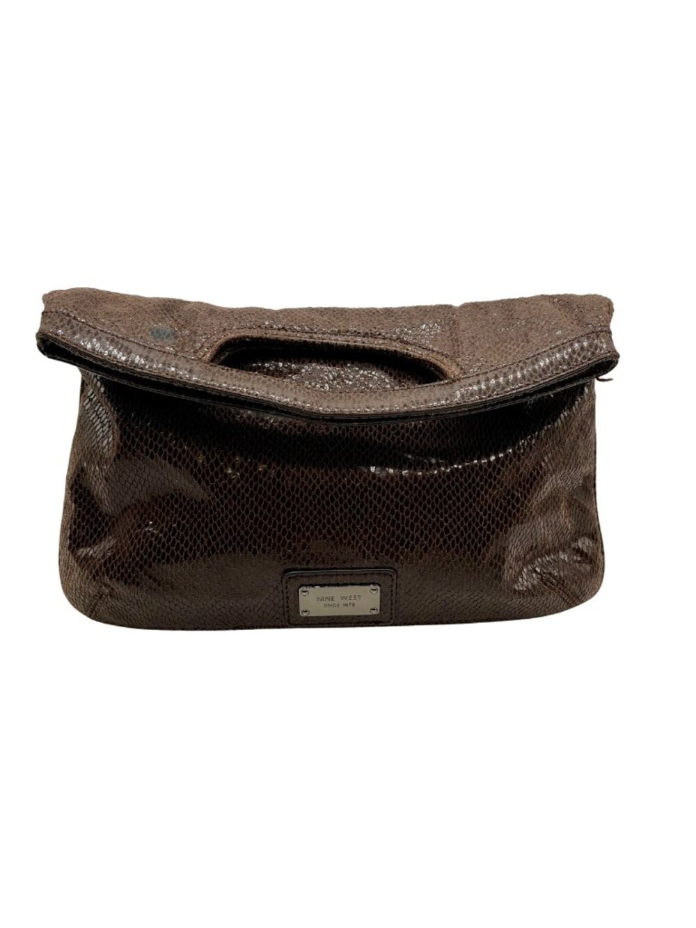Nine West Brown Faux Leather Hobo Shoulder Bag